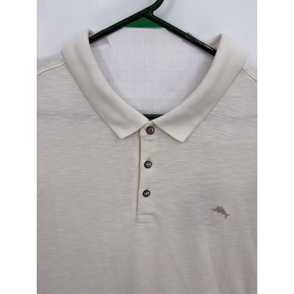 TOMMY BAHAMA VIA VERDE CREAM WHITE ISLAND ZONE POLO SHIRT 4XLB, BIG, NWT!, $118 - Picture 2 of 5